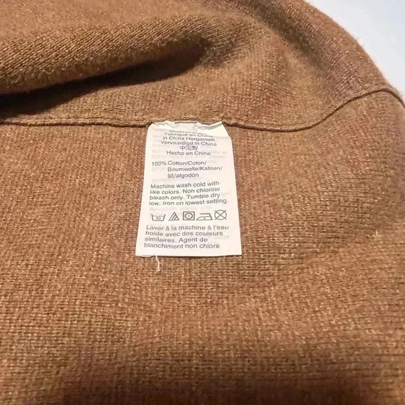 JCrew Factory Collarless sweater-blazer- Size XL Camel Brown - Picture 3 of 9